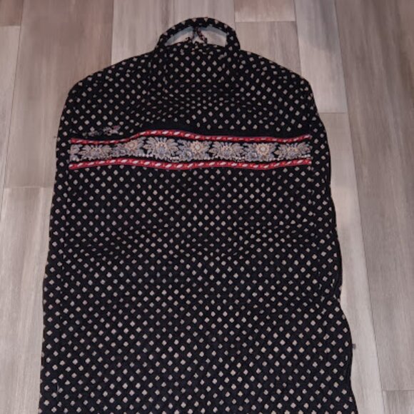 SOLD Vera Bradley Retired Black Floral 4-Piece Tote Bag Duffle Bag Garment Bag - Picture 7 of 16